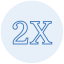 Twice as fast icon