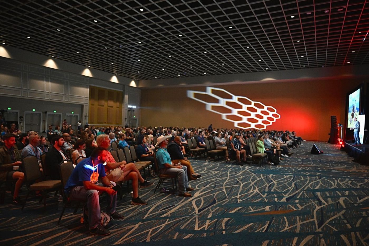 a group of people in a room